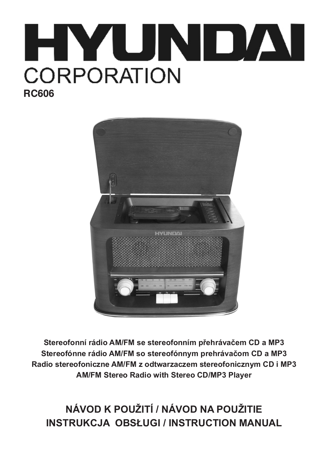 Hyundai RC 606 User Manual