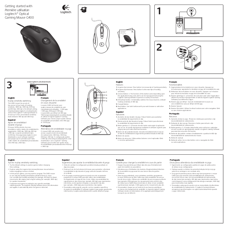 Logitech M-U0028 Quick Start Manual