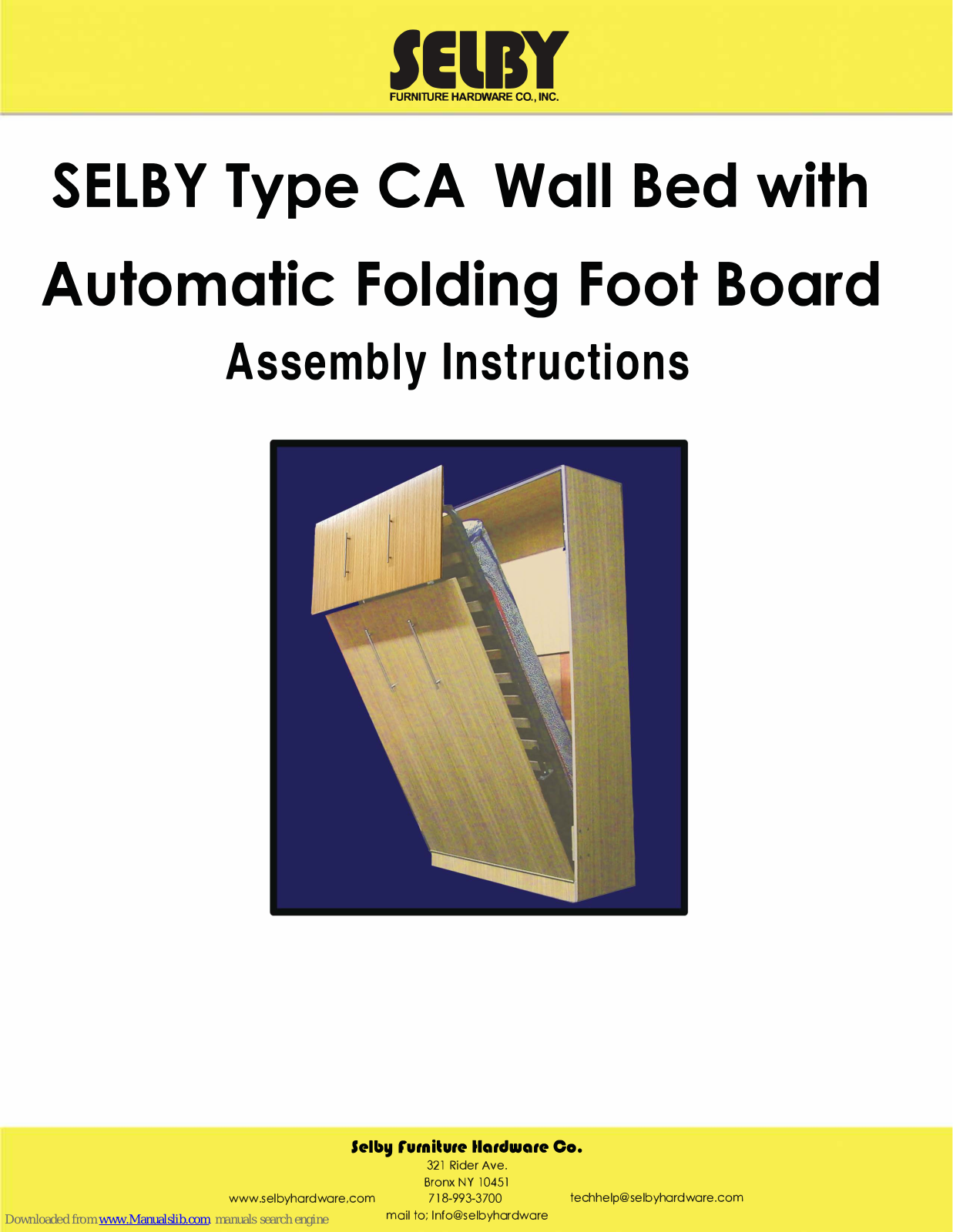 Selby CA Assembly Instructions Manual - ManualMachine.com