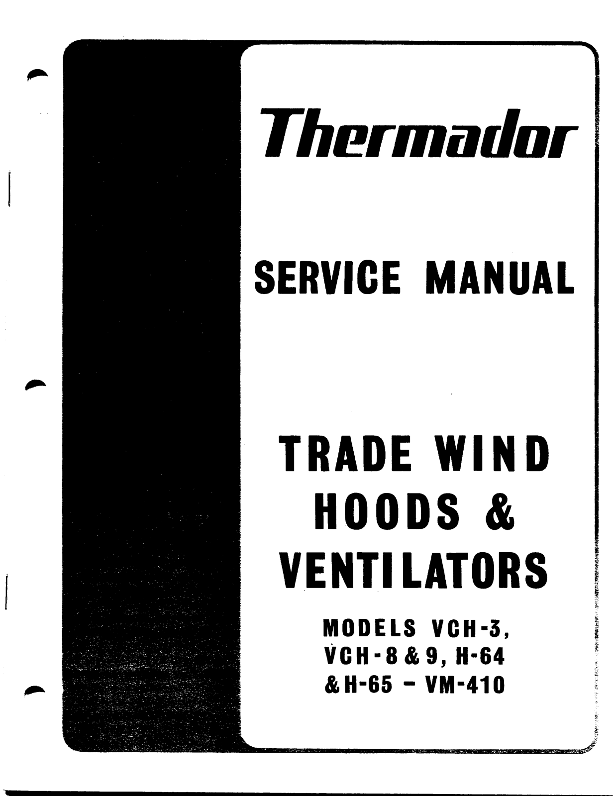 Thermador VCH-3 User Manual