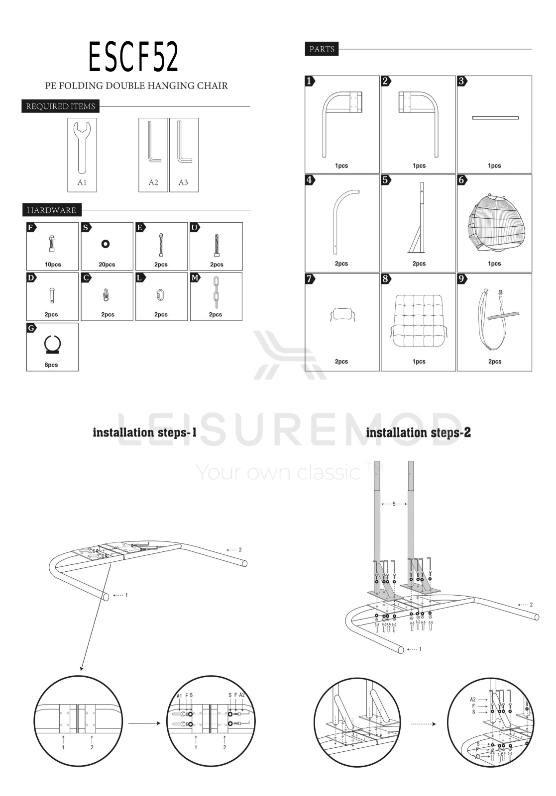 LeisureMod LMOD1452 Installation & Assembly - ManualMachine.com