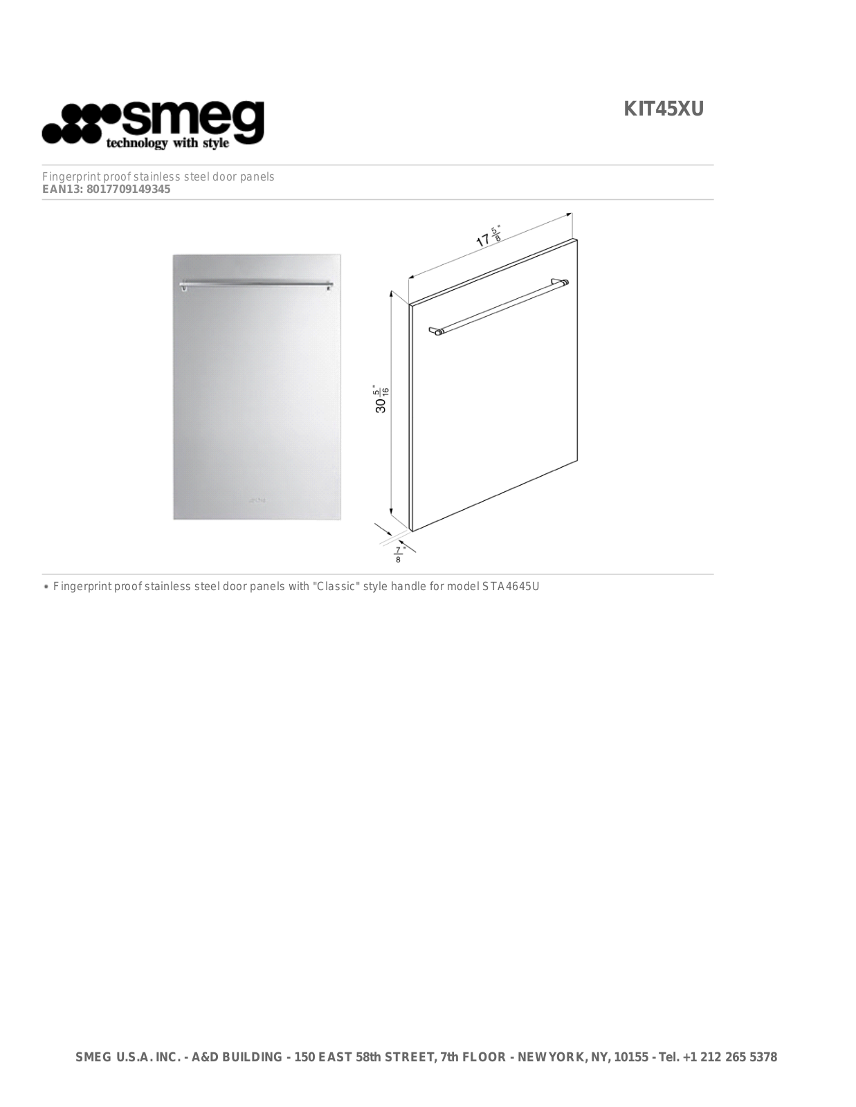 Smeg KIT45XU User Manual