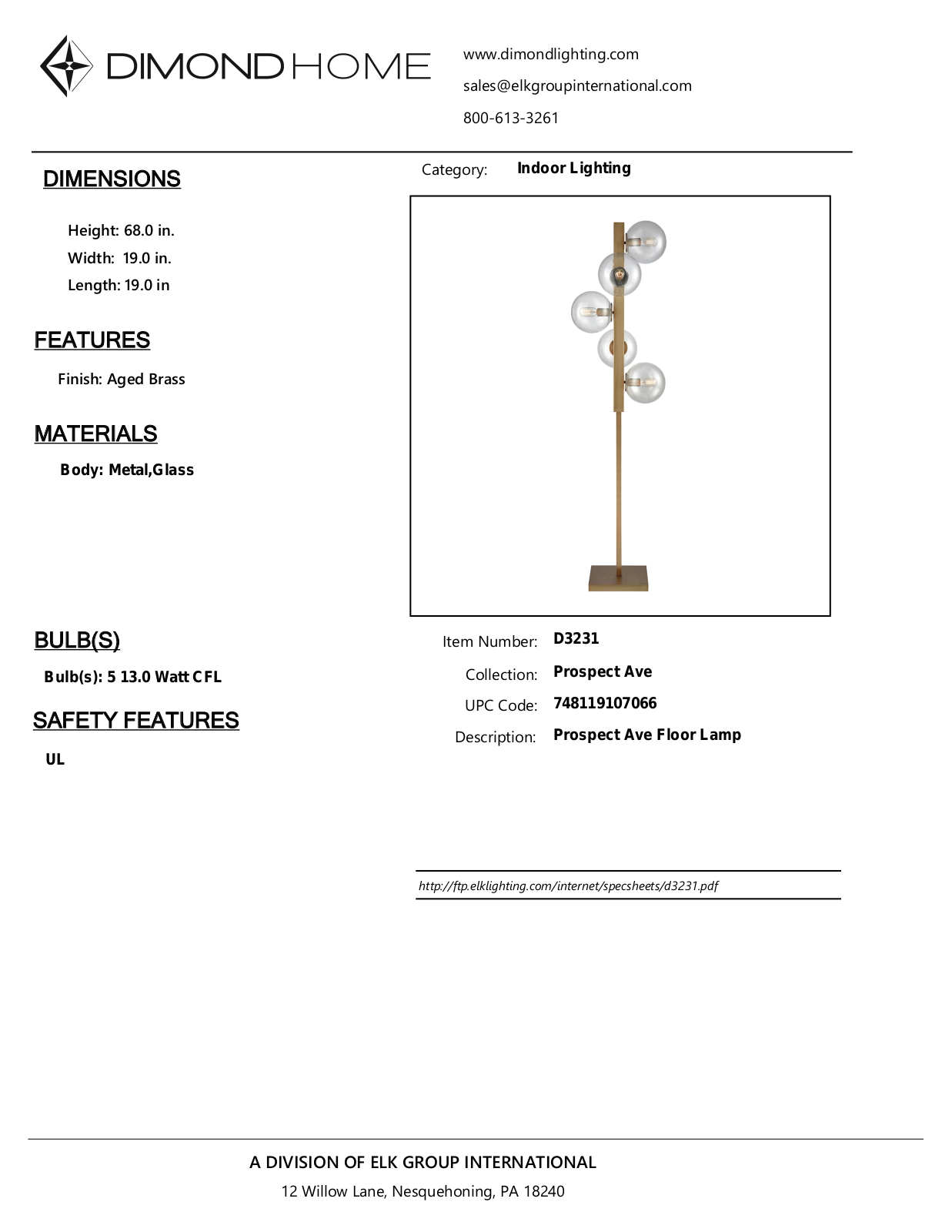 ELK Home D3231 User Manual