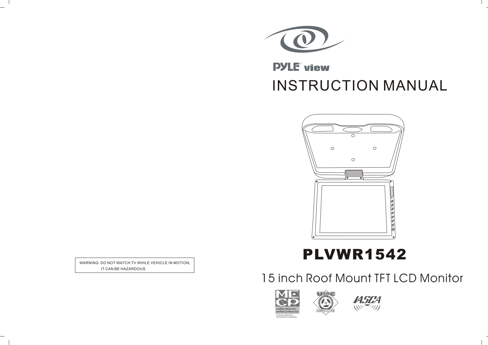 PYLE Audio PLVWR1542 User Manual