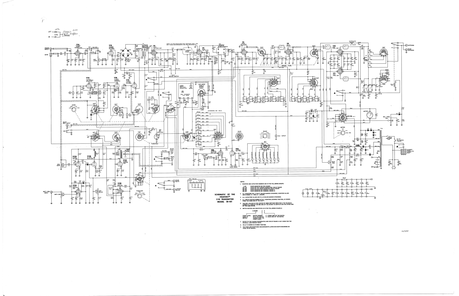 Heath Company SB-401 Schematic