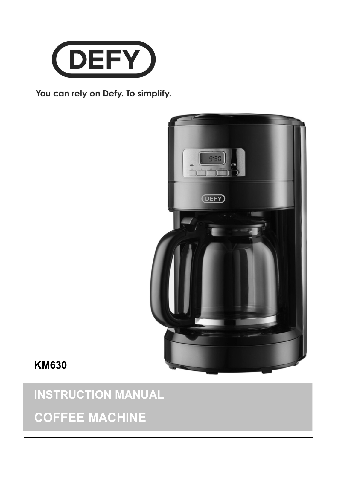 Defy KM630 User Manual