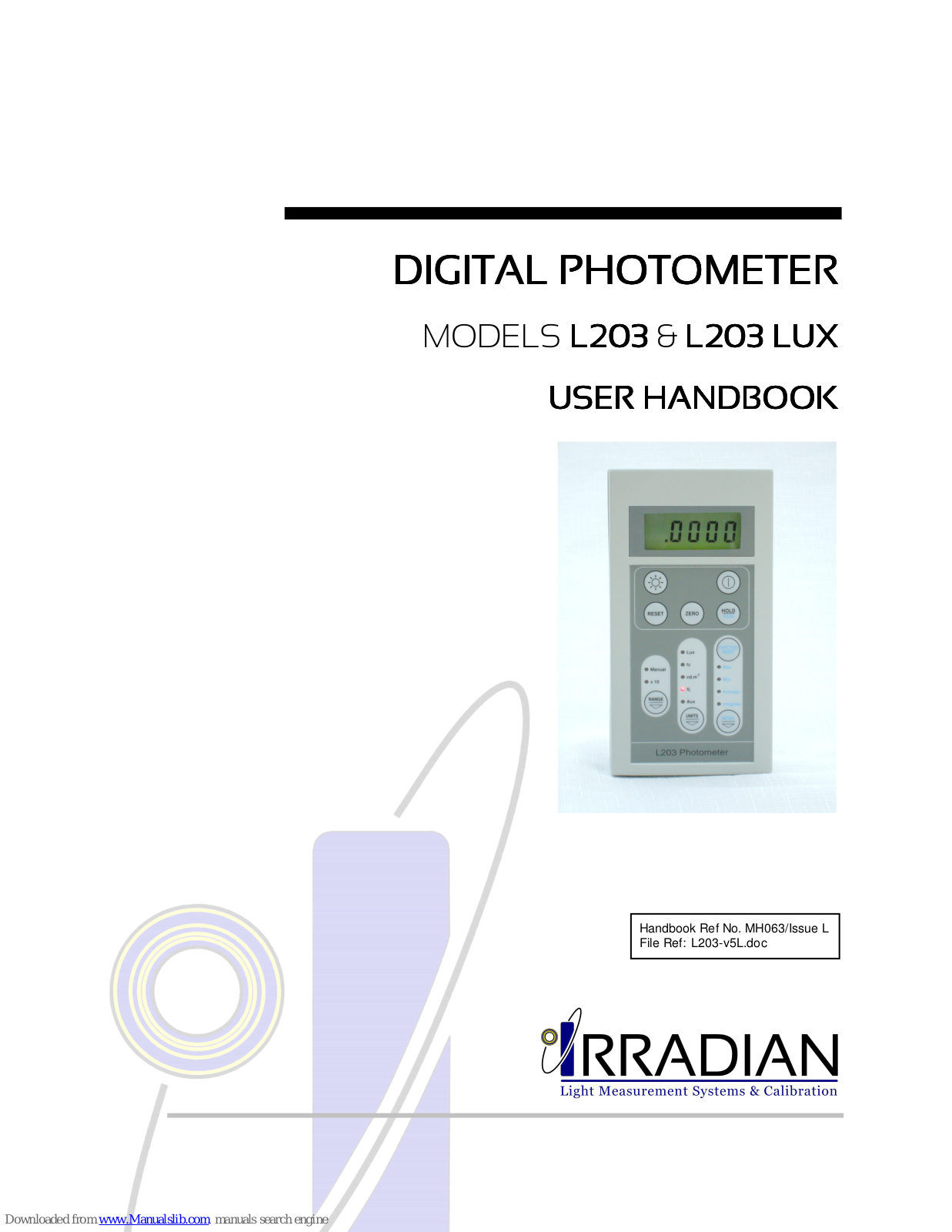 Irradian L203, L203 LUX User Handbook Manual