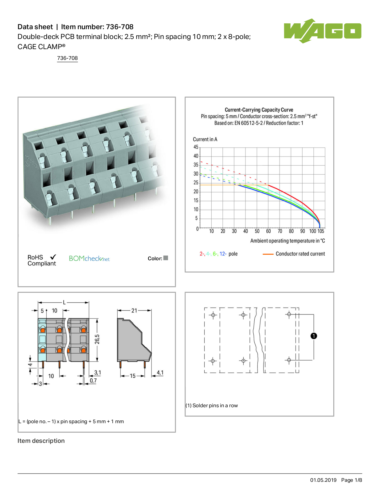 Wago 736-708 Data Sheet