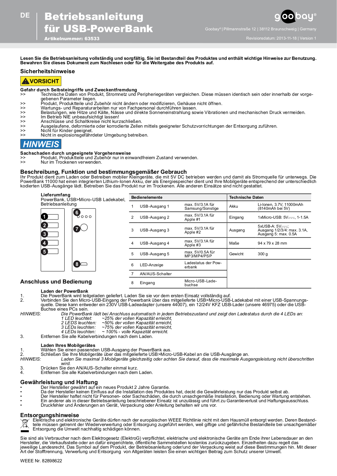 Goobay 63533 User guide