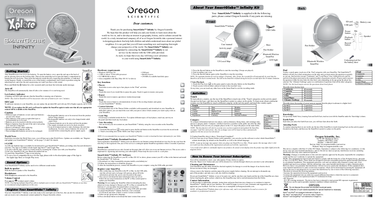 Oregon Scientific SG318 User Manual