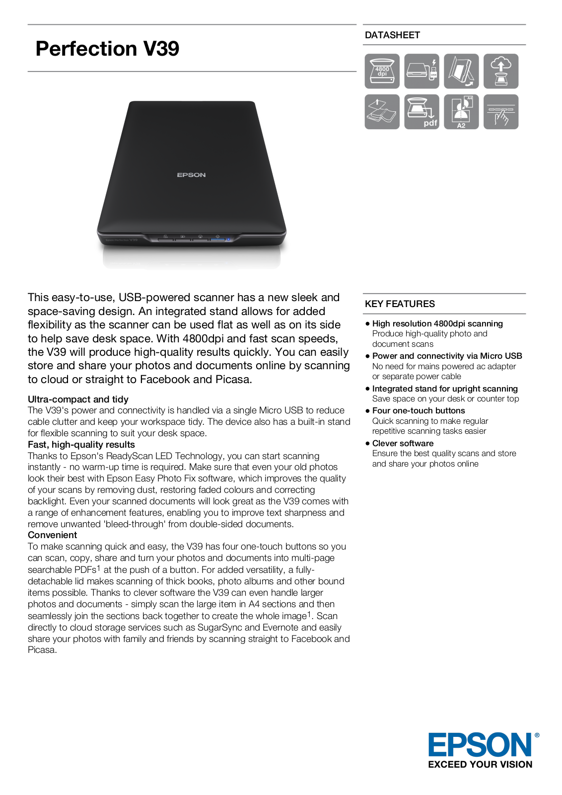 Epson B11B232401 Product Data Sheet