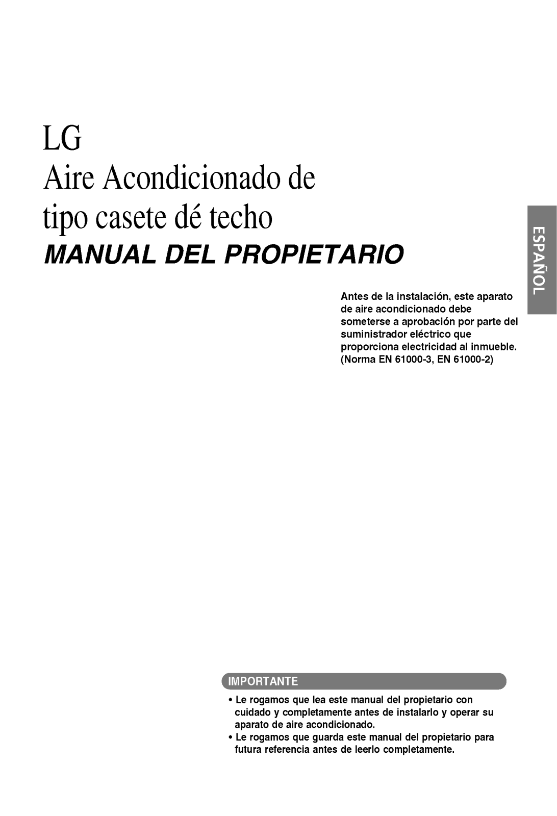 Lg AMNH24GTHF0 User Manual