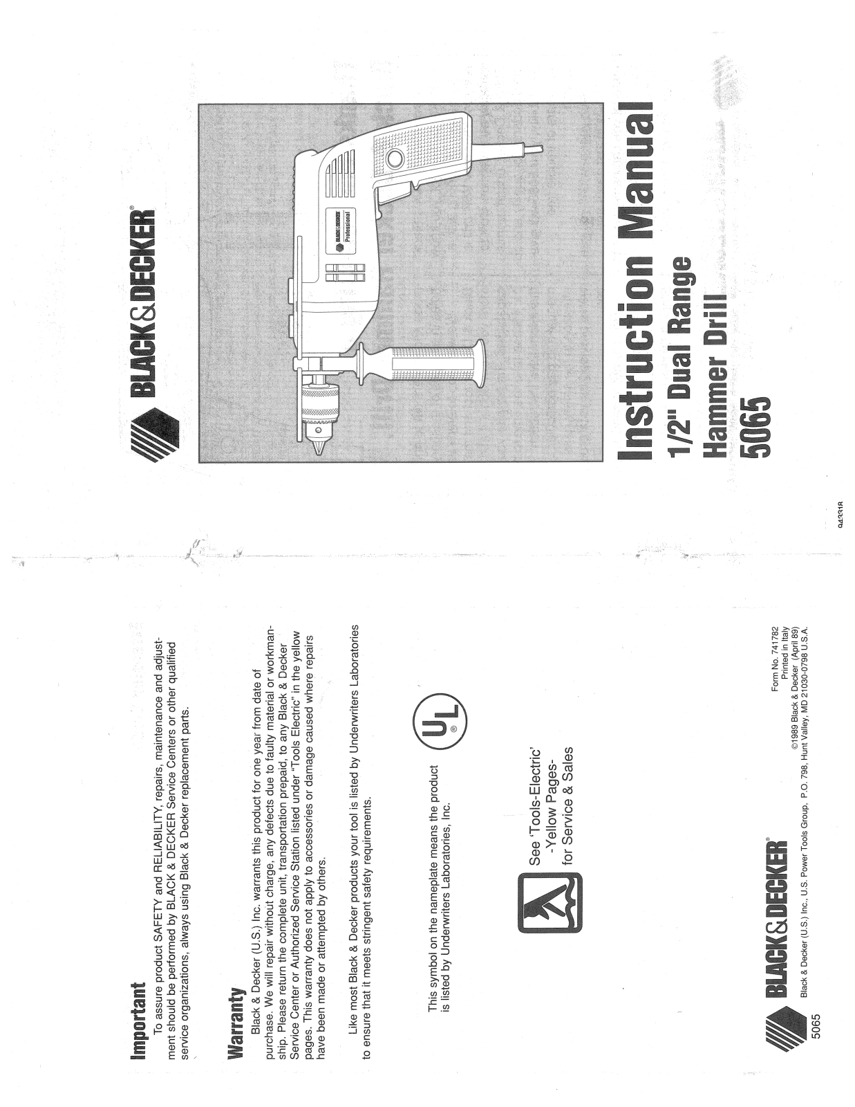 Black & Decker 5065 User Manual