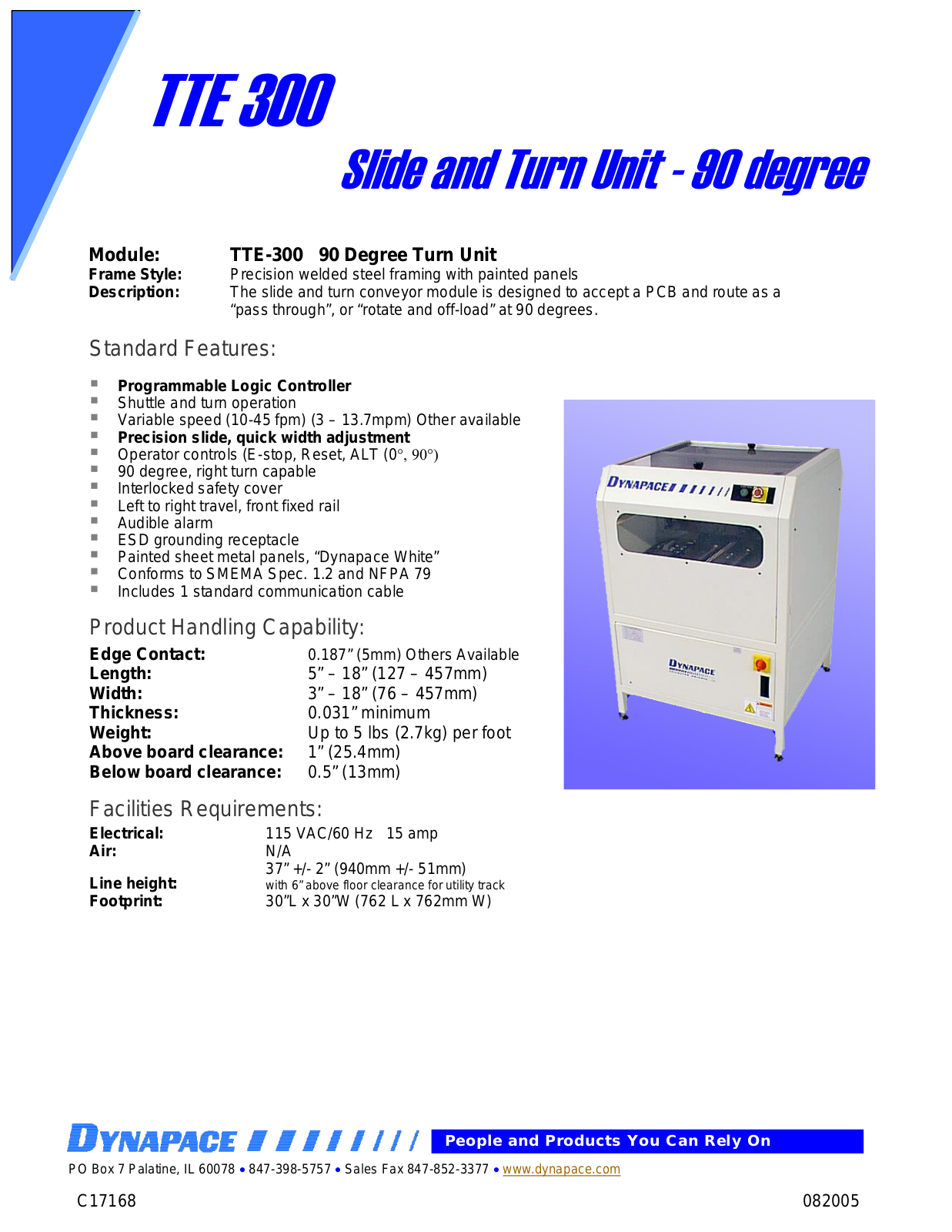 DYNAPACE Turn Unit User Manual