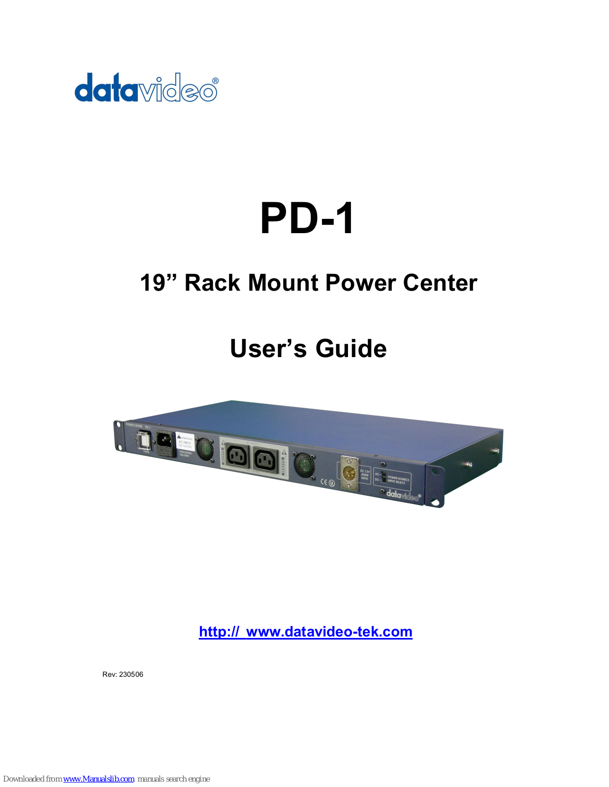 Datavideo PD-1 User Manual