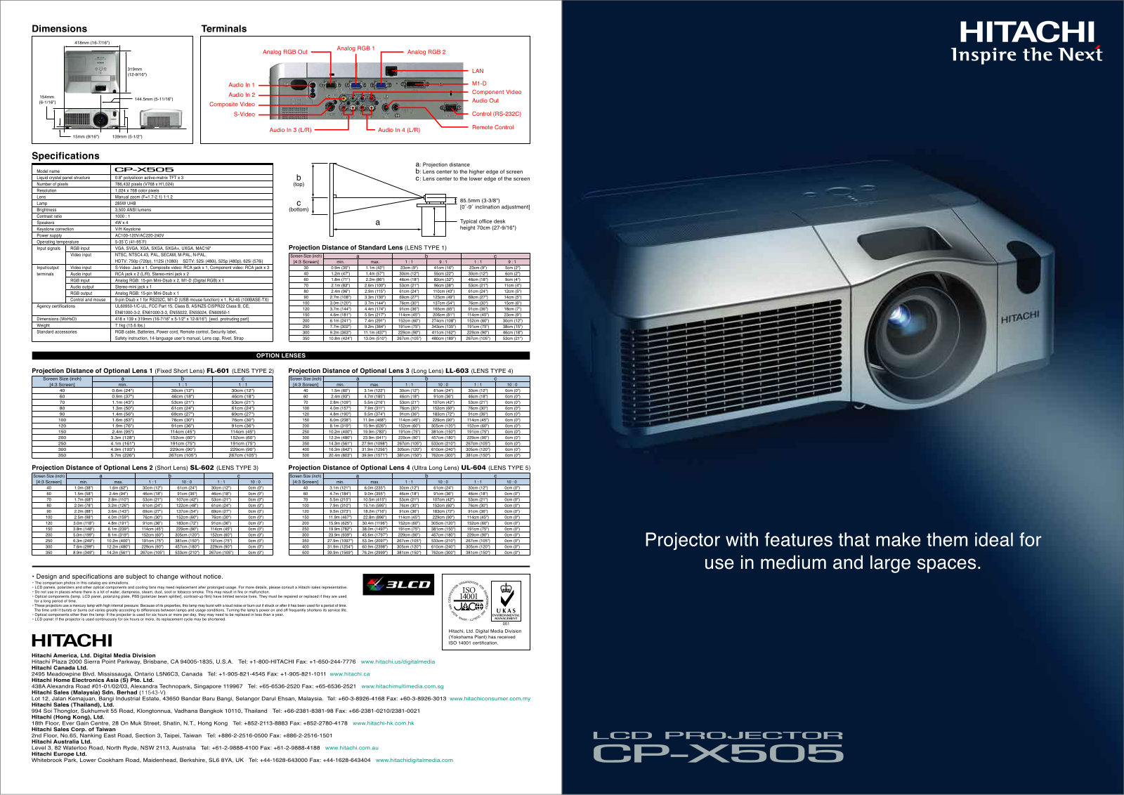 Hitachi CP-X505 User Manual