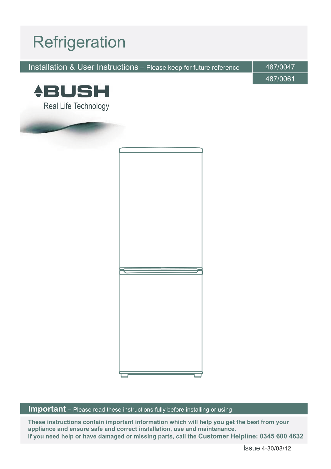 Bush RD-22DC4SA1, RD-22DC4SA1S Instruction manual