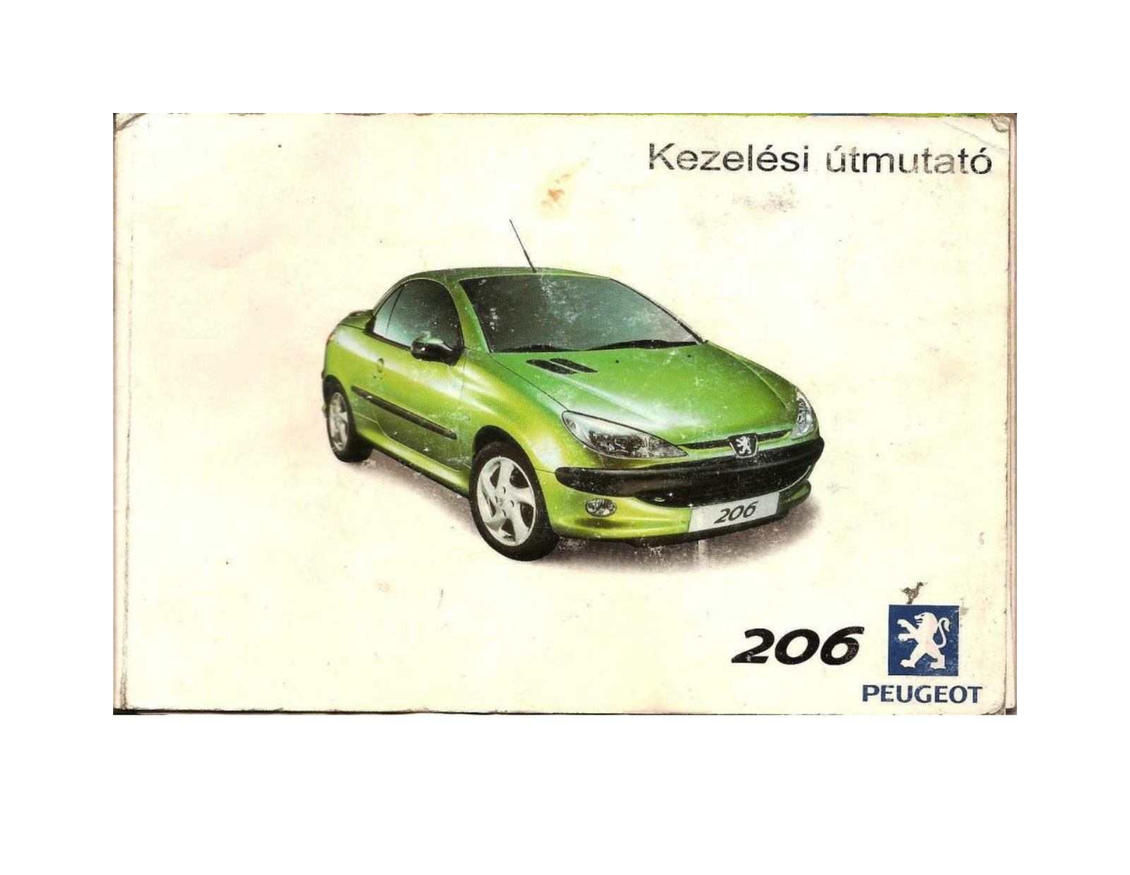 Peugeot 206 CC-RE, 206 User Manual