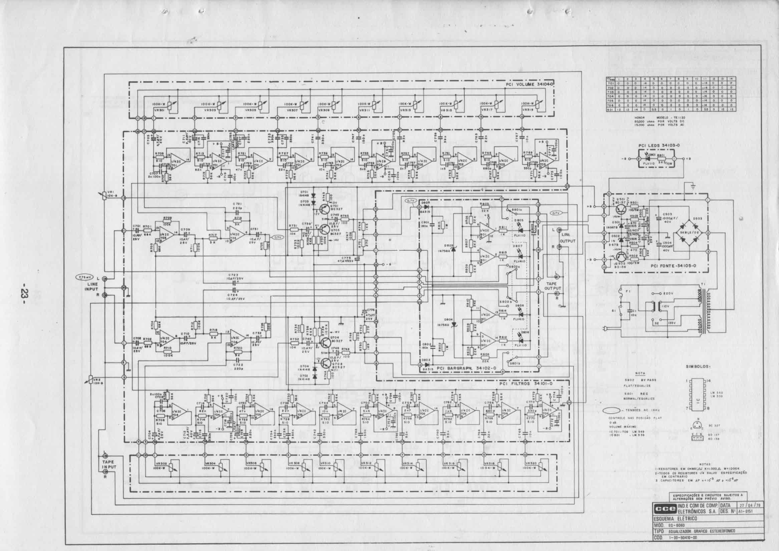 CCE EQ-6060 Schematic