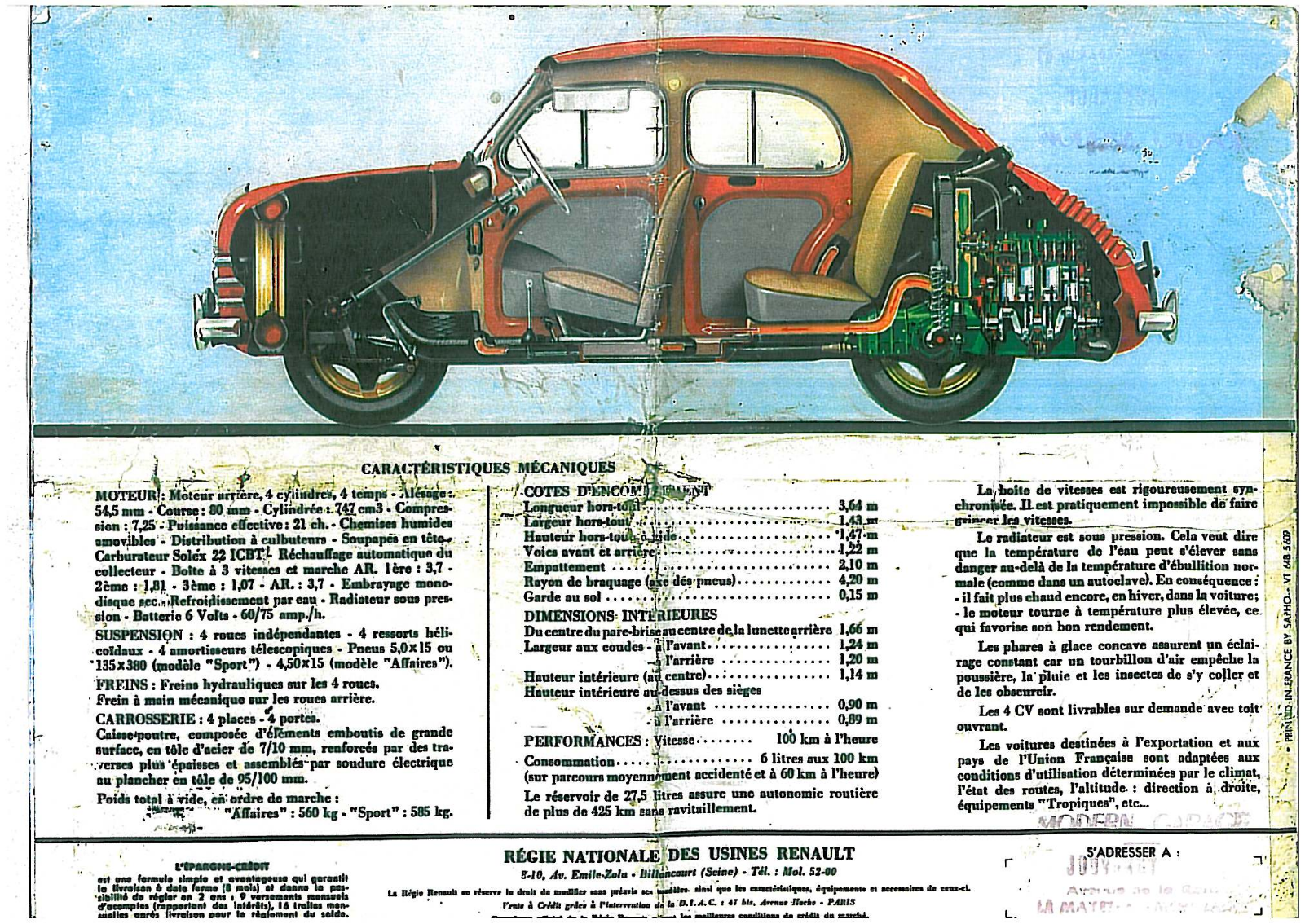 RENAULT 4CV User Manual