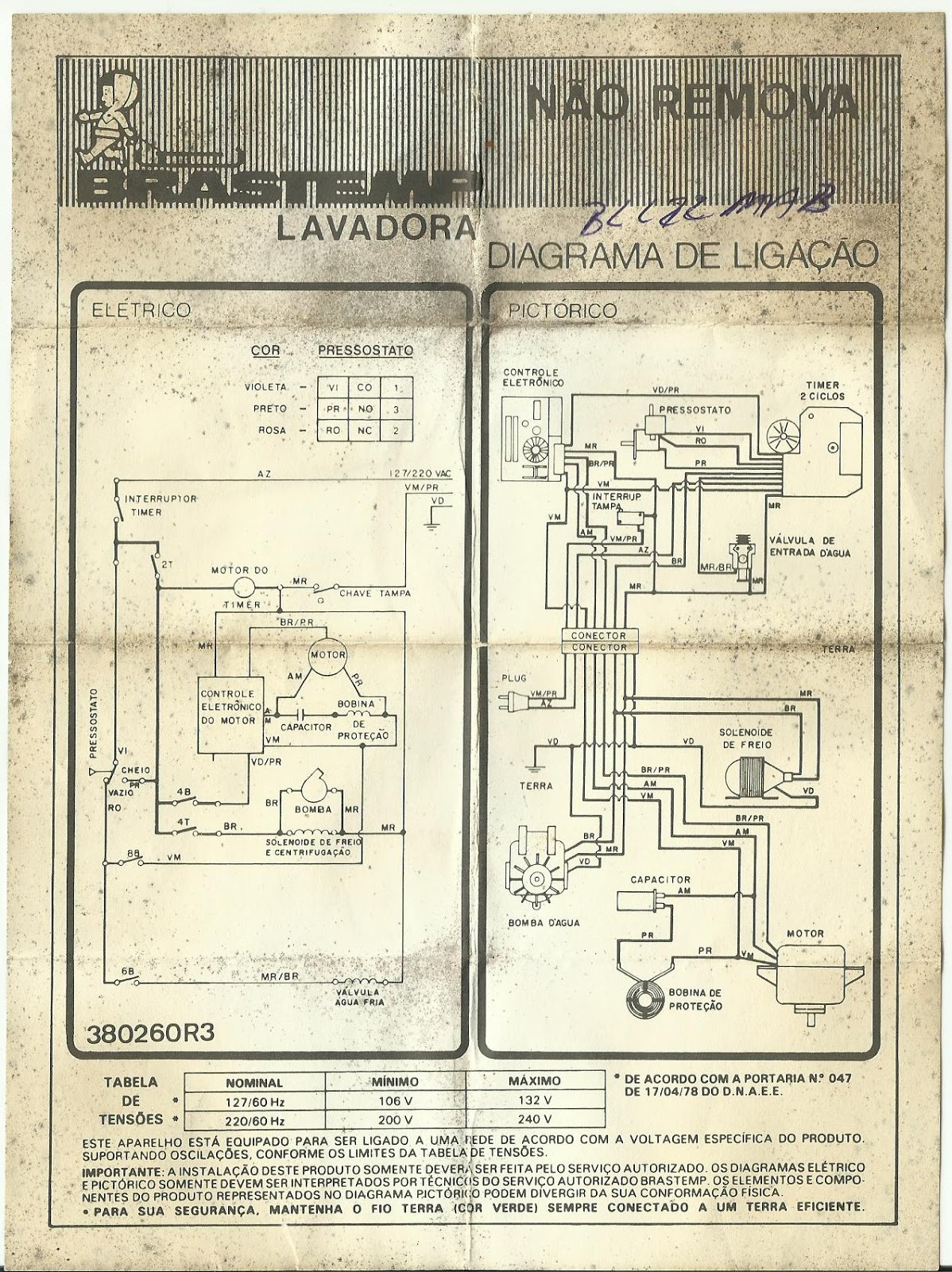 Brastemp BLL22MAB MONDIAL Schematic