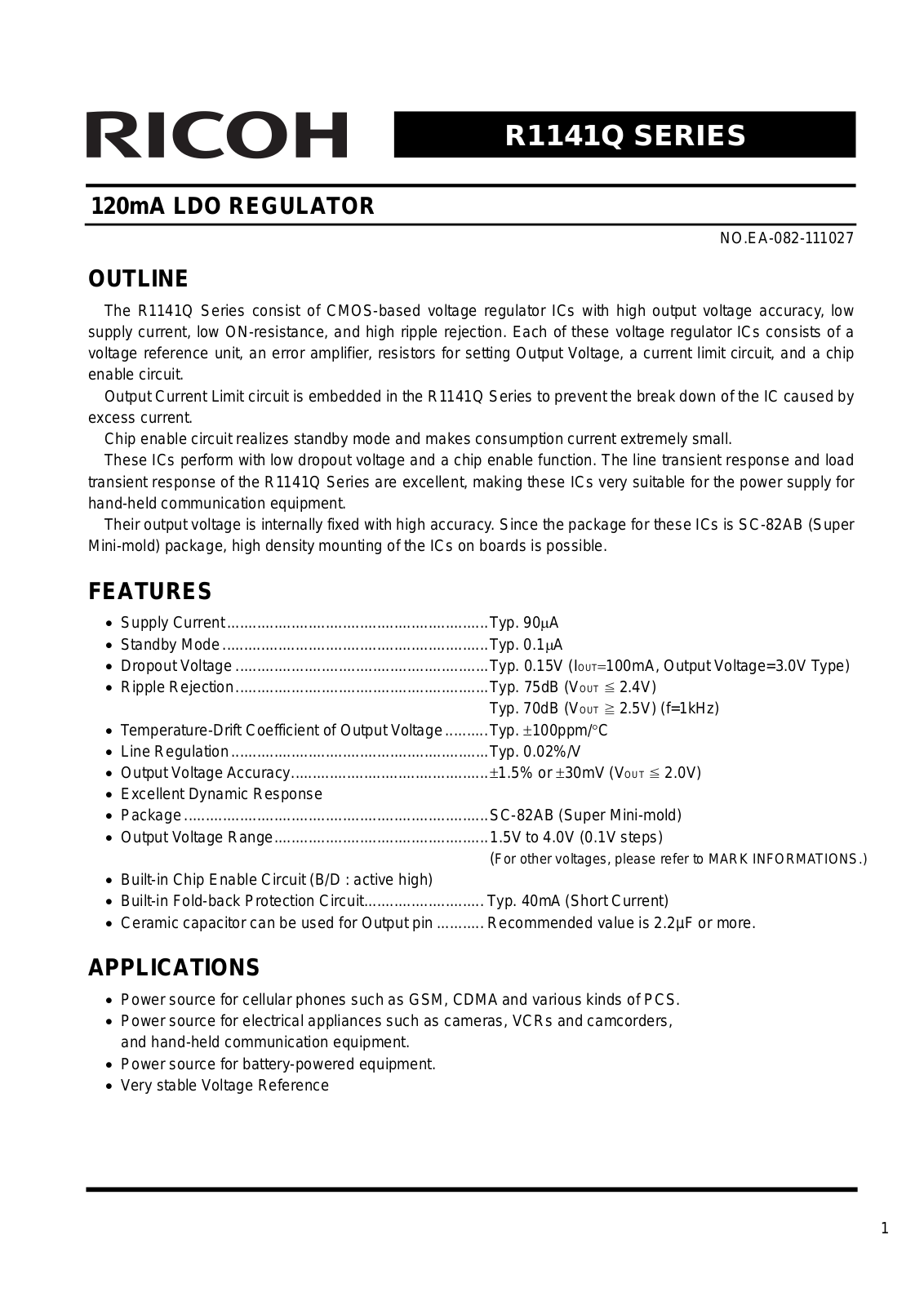 RICOH R1141Q User Manual