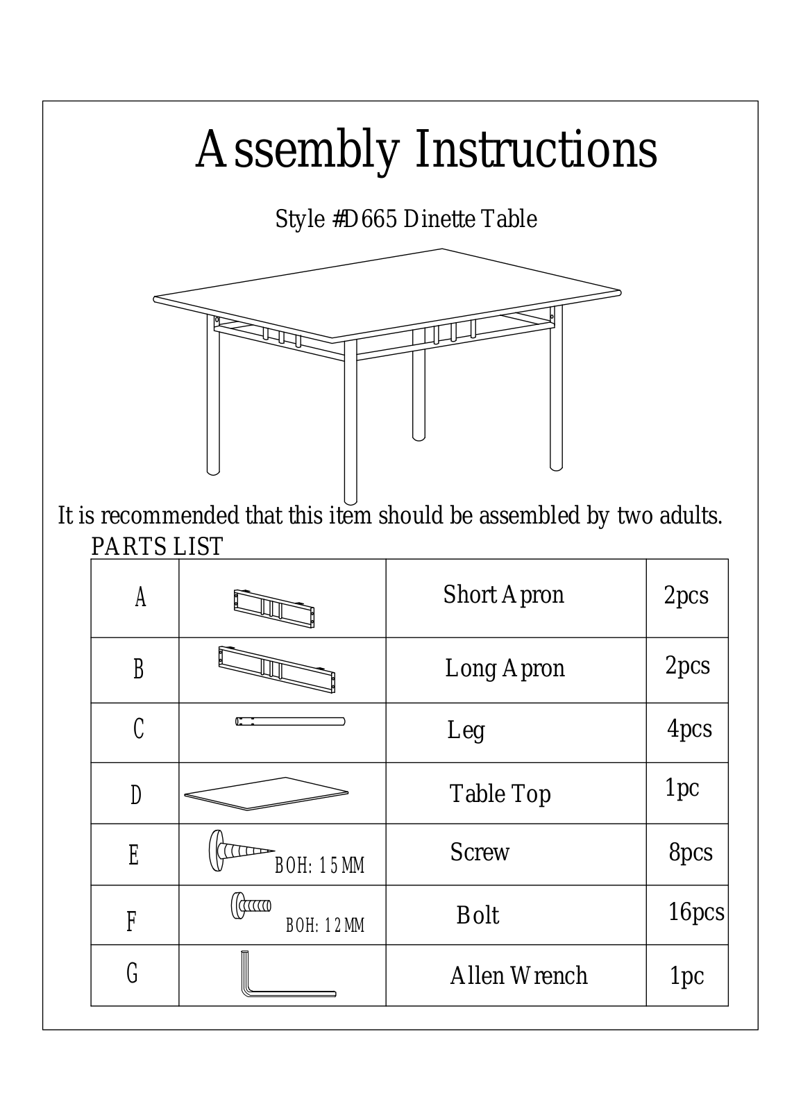 InRoom Designs IRD1860 Assembly - ManualMachine.com