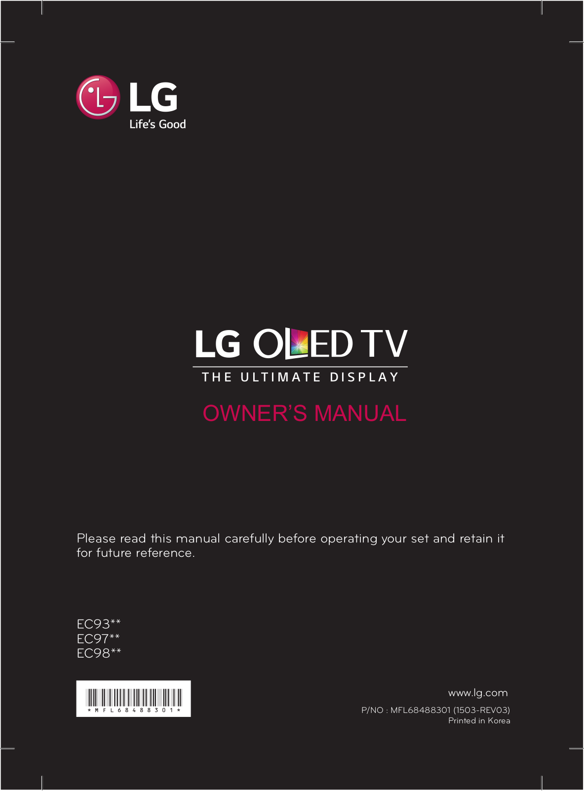 LG 65EC970V User guide