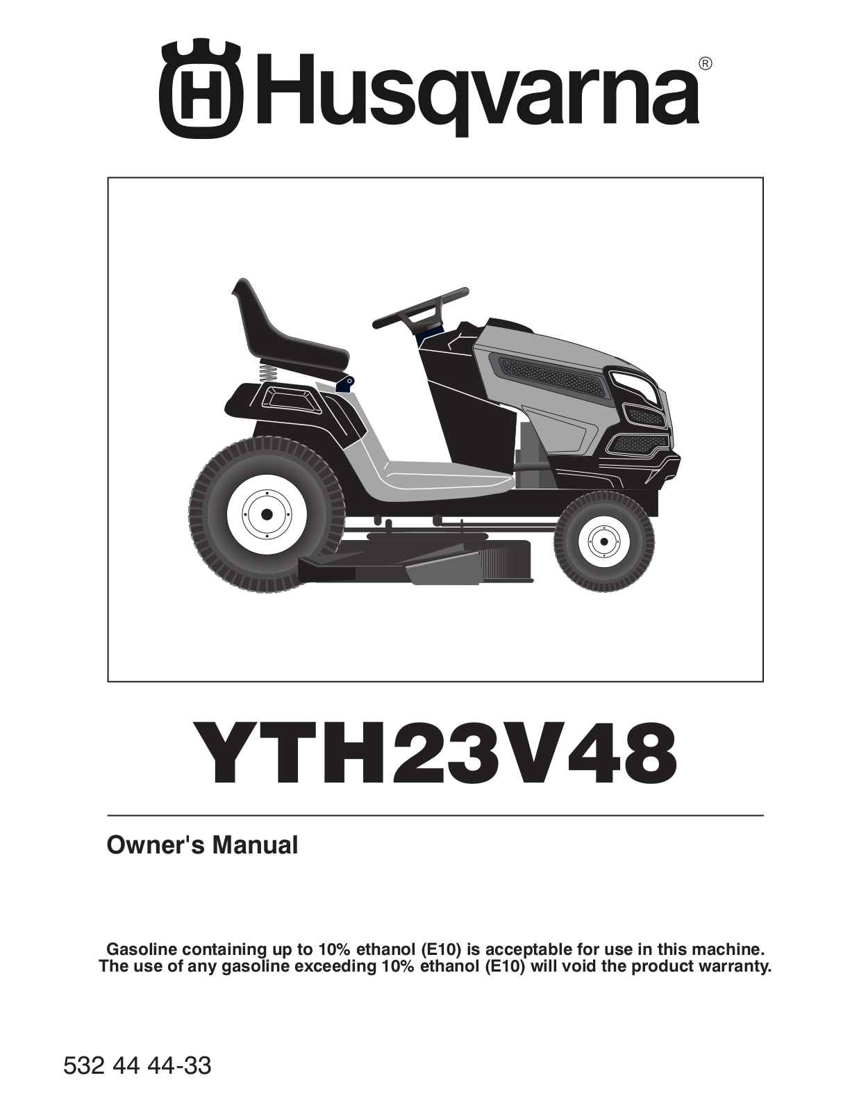 Husqvarna YTYH23V48 Owner's Manual