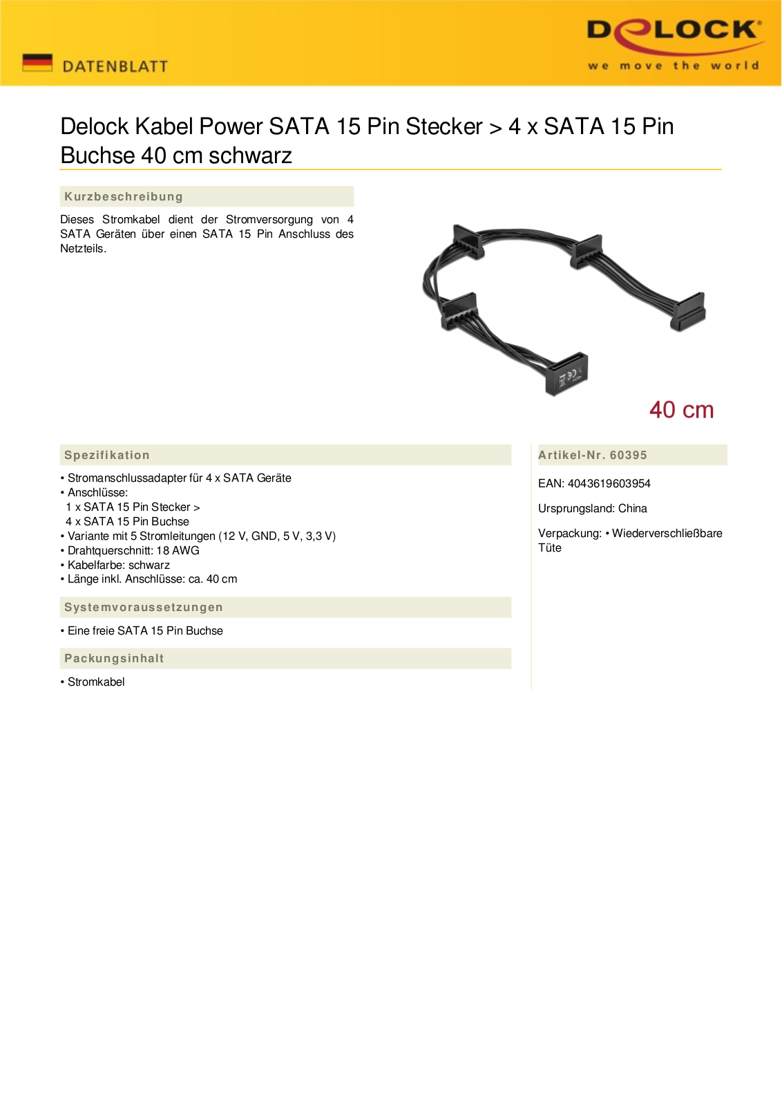 DELOCK 60395 Datasheet - ManualMachine.com