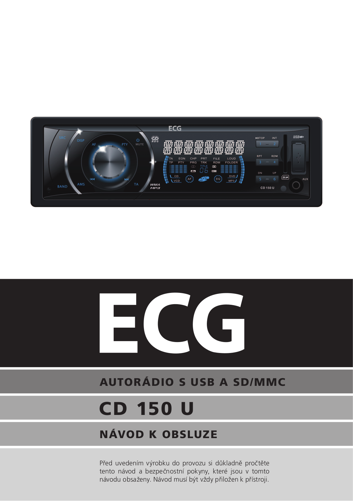 ECG CD 150 U User Manual