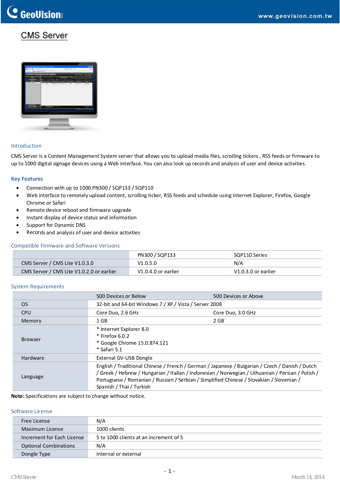 GeoVision CMS User Manual