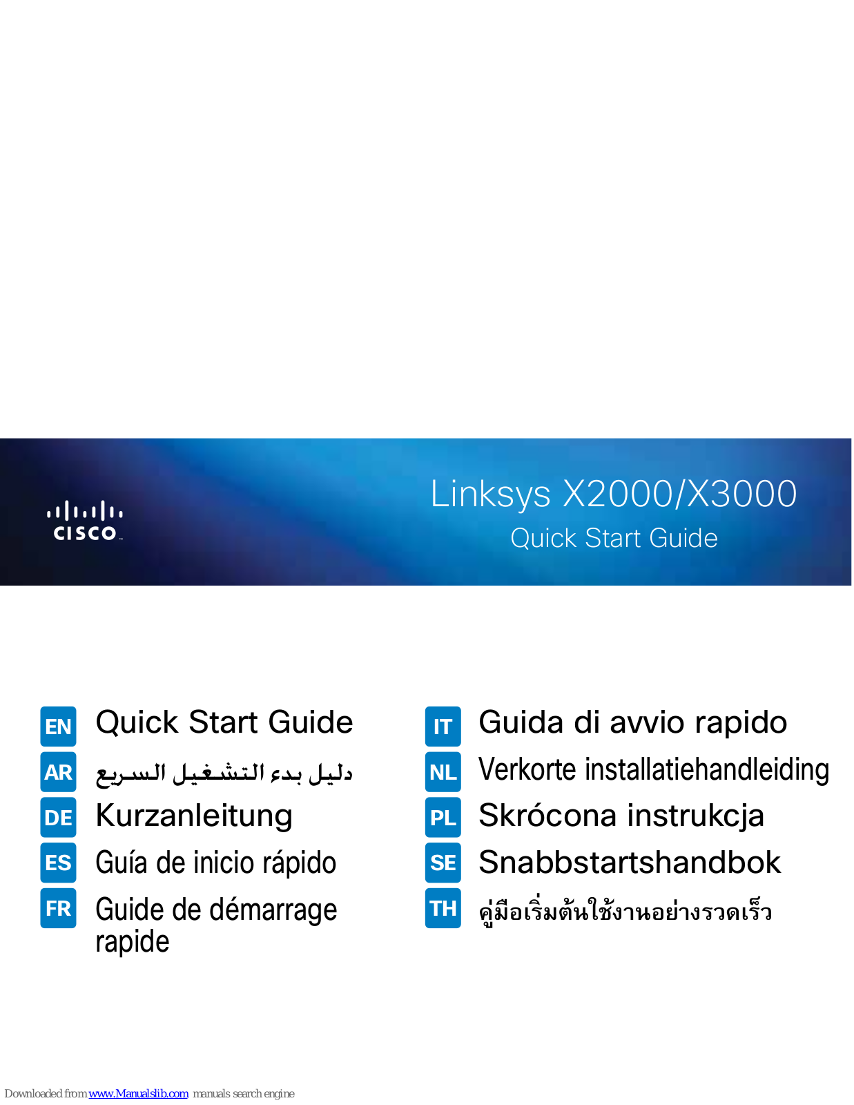 Cisco Linksys X2000, Linksys X3000 Quick Start Manual