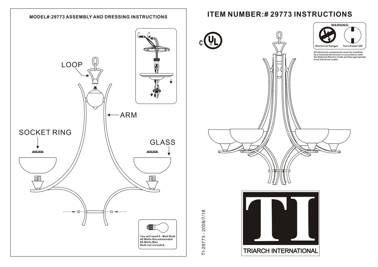 Triarch 29773 User Manual