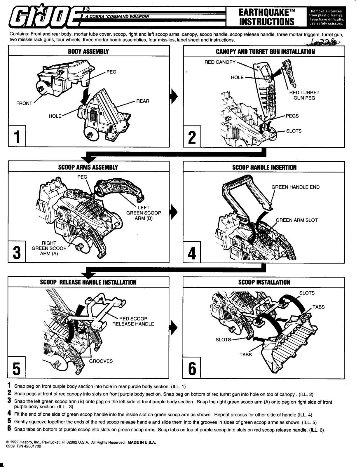 Hasbro GIJoe Earthquake User Manual