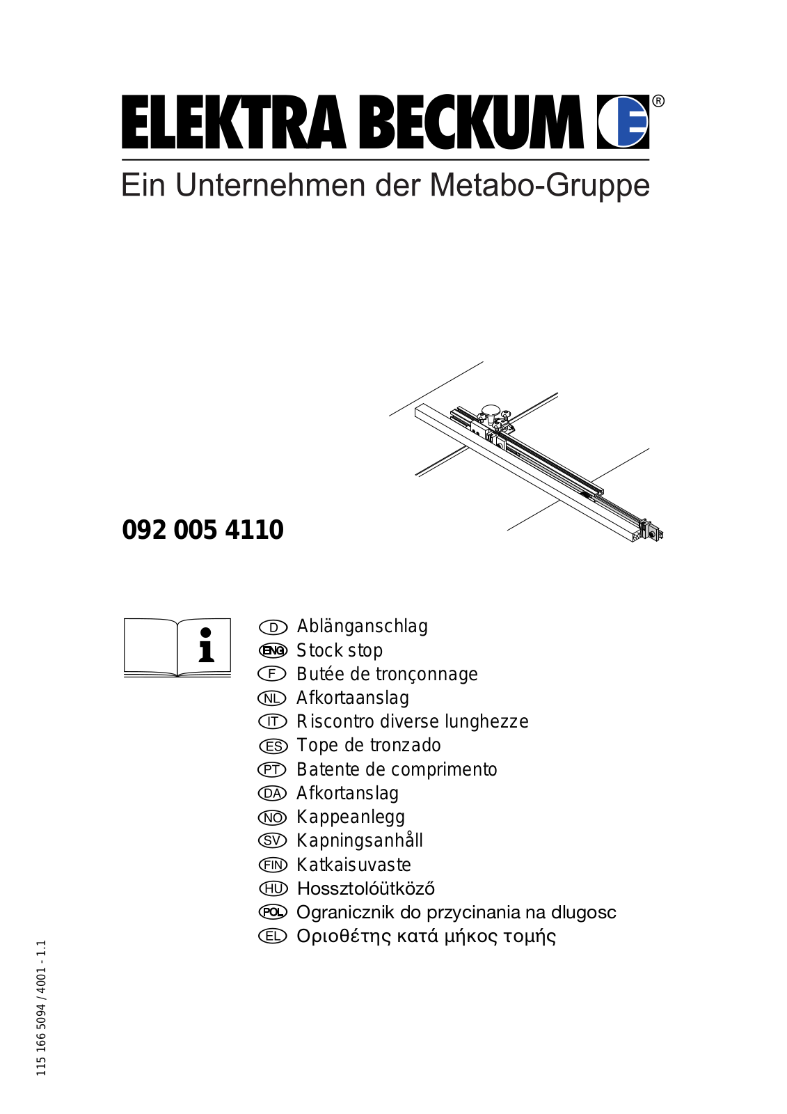 ELEKTRA BECKUM 092 005 4110 User guide - ManualMachine.com