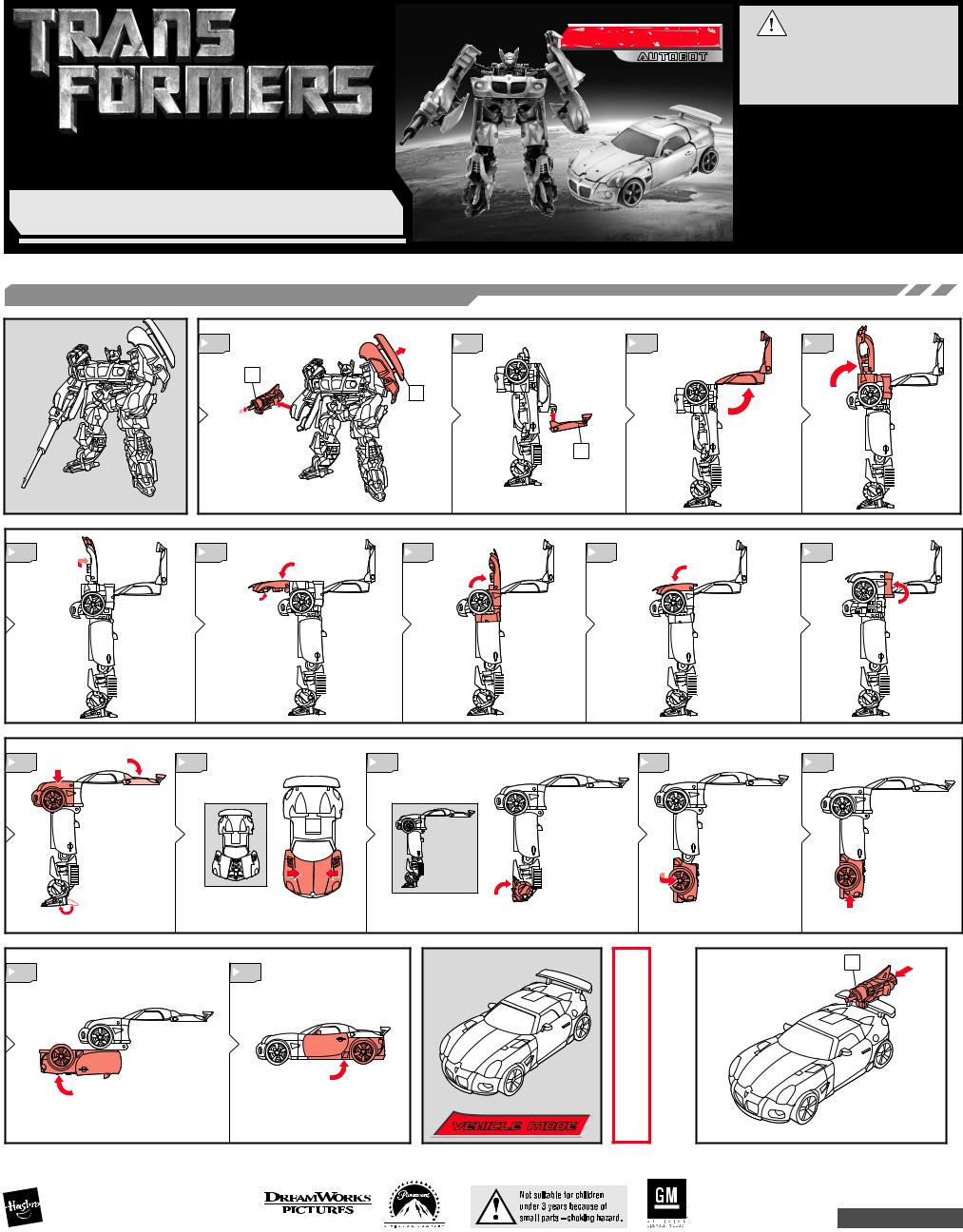 Hasbro TRANSFORMERS AUTOBOT JAZZ Manual