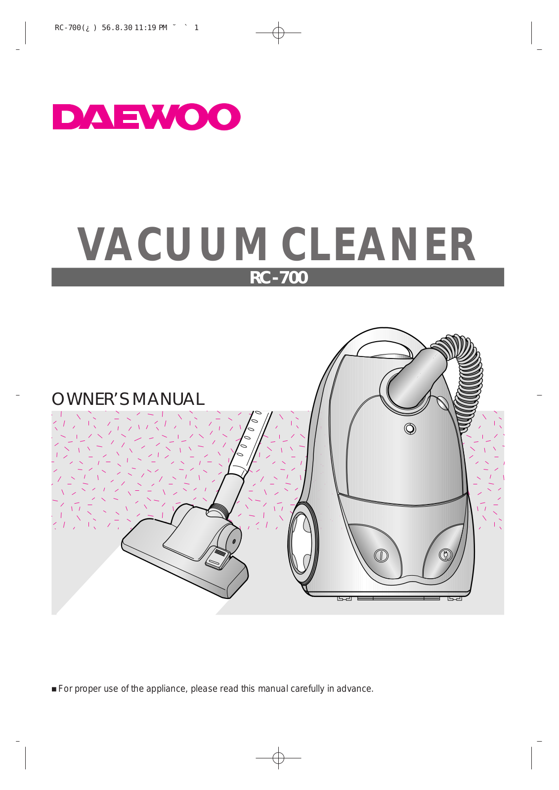 Daewoo RC-700 User Manual