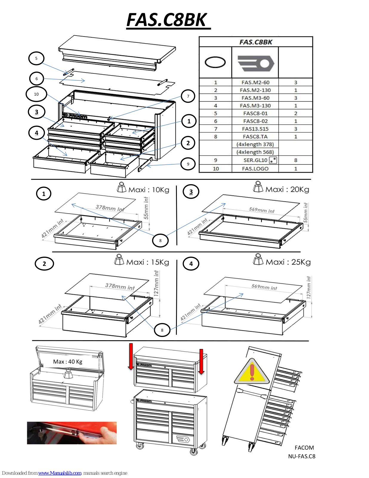 Facom FAS.C8BK Assembly Manual