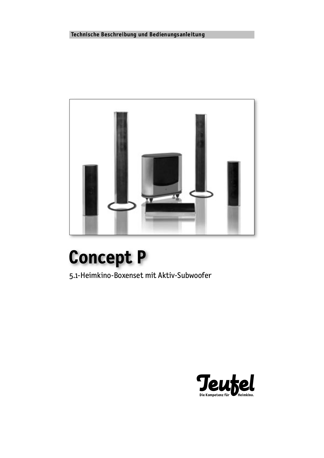 Teufel Concept P Owners manual