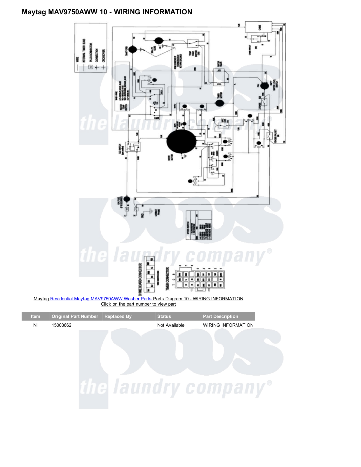 Maytag MAV9750AWW Parts Diagram