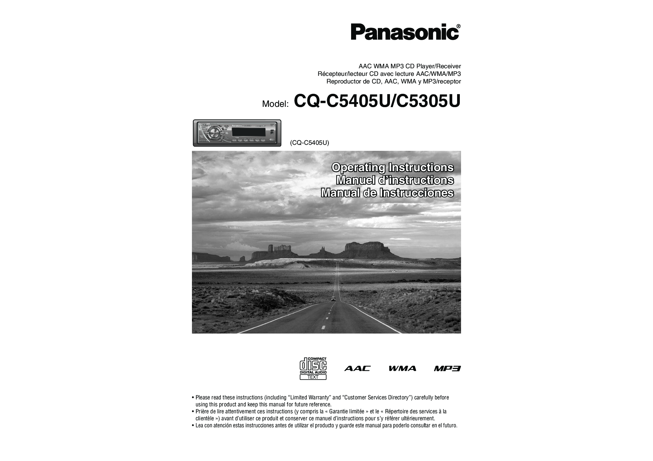 Panasonic CQ-C5405U, CQ-C5305U User Manual