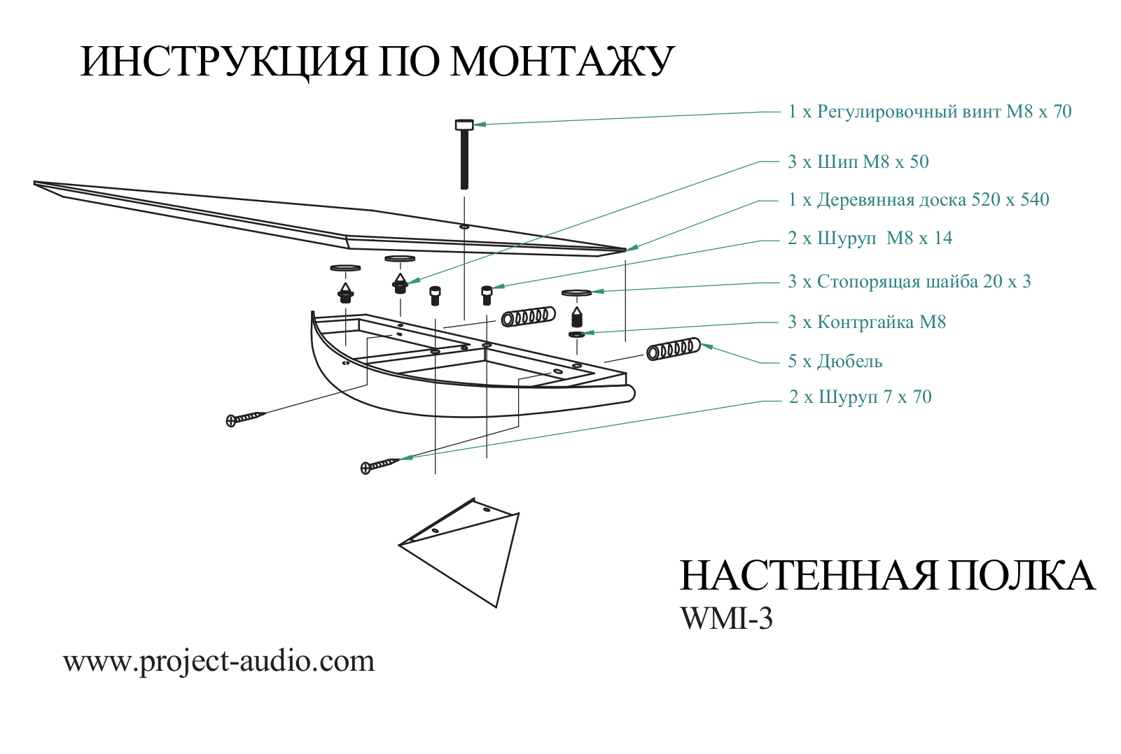 Pro-ject Wallmount it 3 User Manual