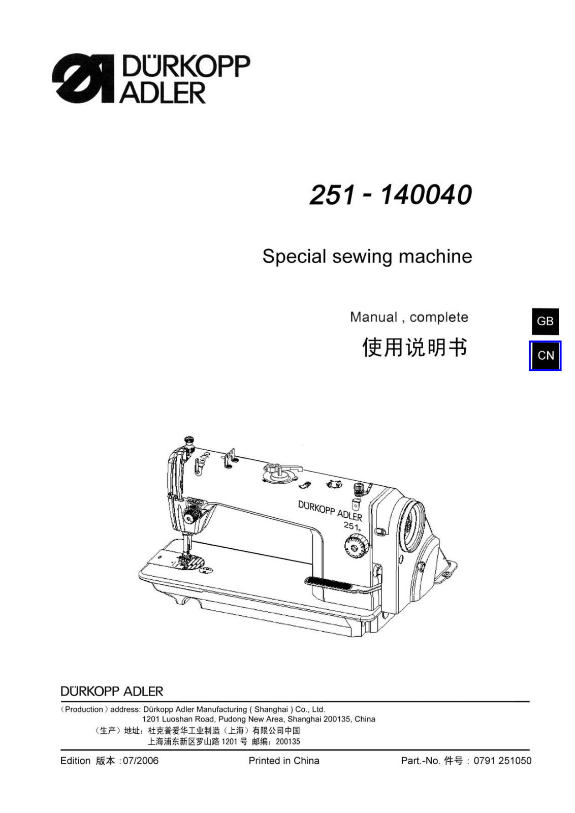 Adler 251-140040 Operating Instruction