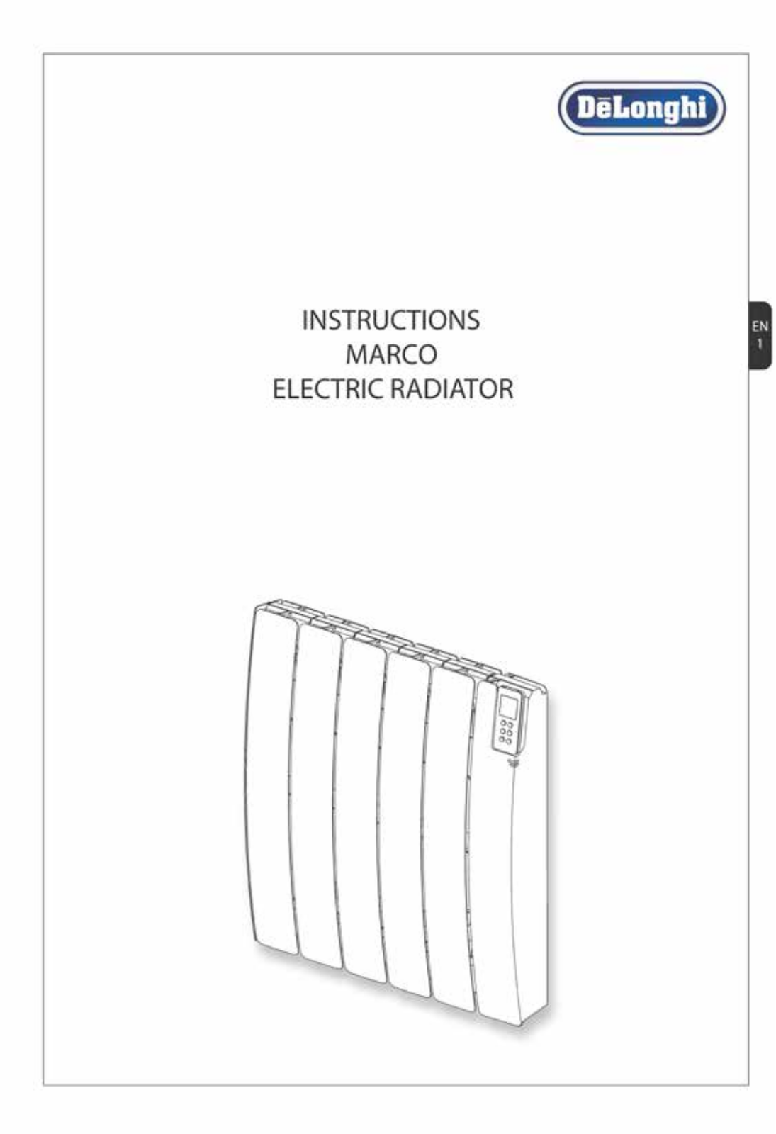 Delonghi MARCO2000WH, MARCO2000AN, MARCO1000AN, MARCO1500WH, MARCO1500AN User Manual