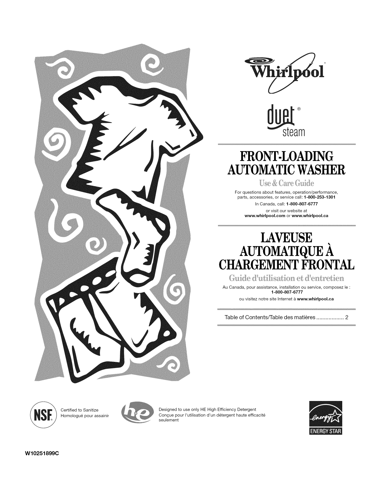 Whirlpool WFW9550WW10, WFW9550WW01, WFW9550WW00, WFW9550WR01, WFW9550WR00 Owner’s Manual