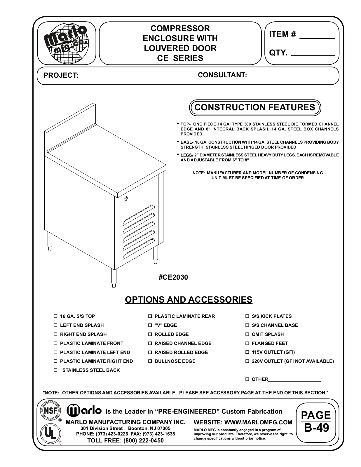 Marlo CE2430 User Manual