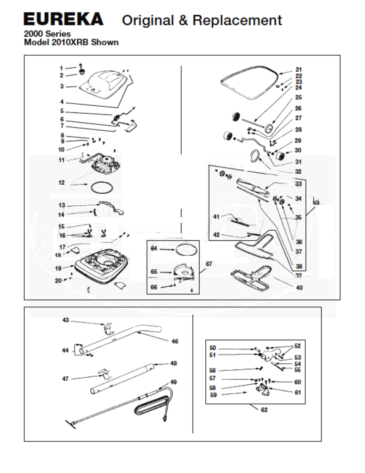 Eureka 2010xrb Owner's Manual