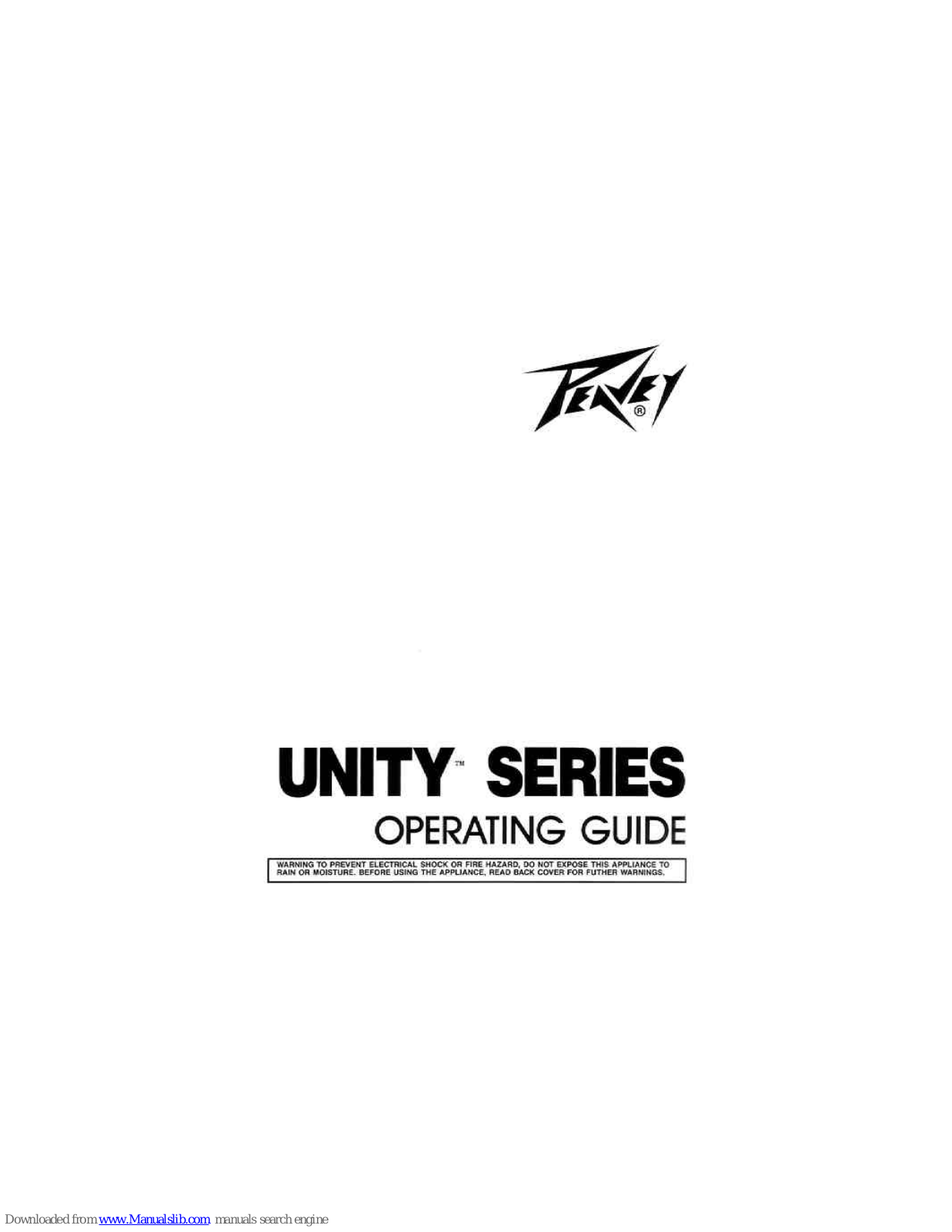 Peavey Unity Series User Manual