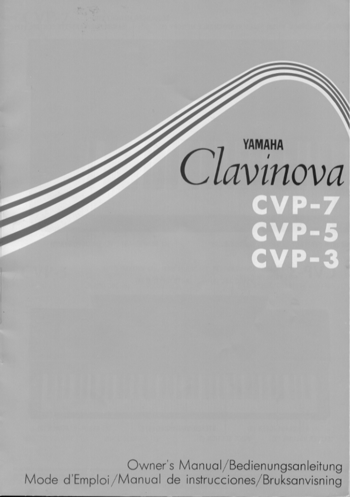 Yamaha CVP-5, CVP-7, CVP-3 Owner's Manual
